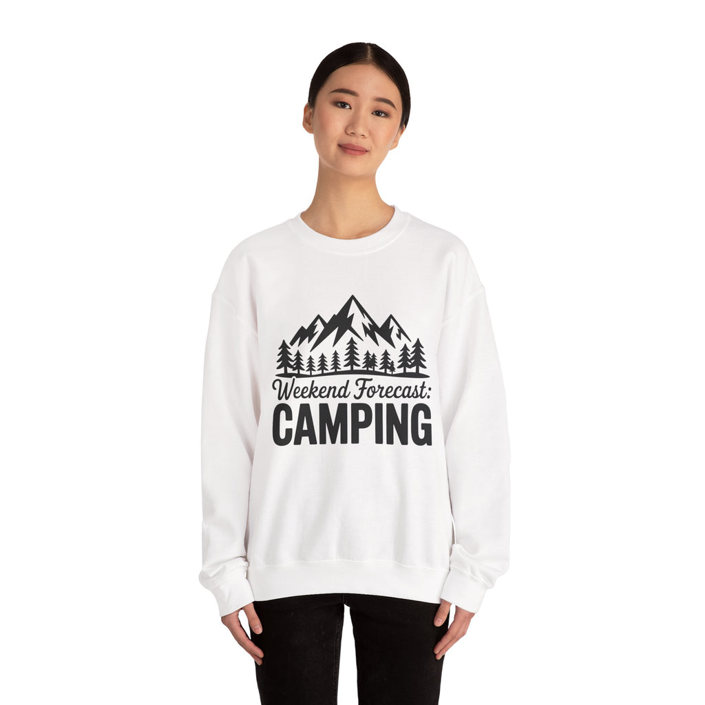 Weekend Forecast Camping — Camper Crewneck Sweatshirt