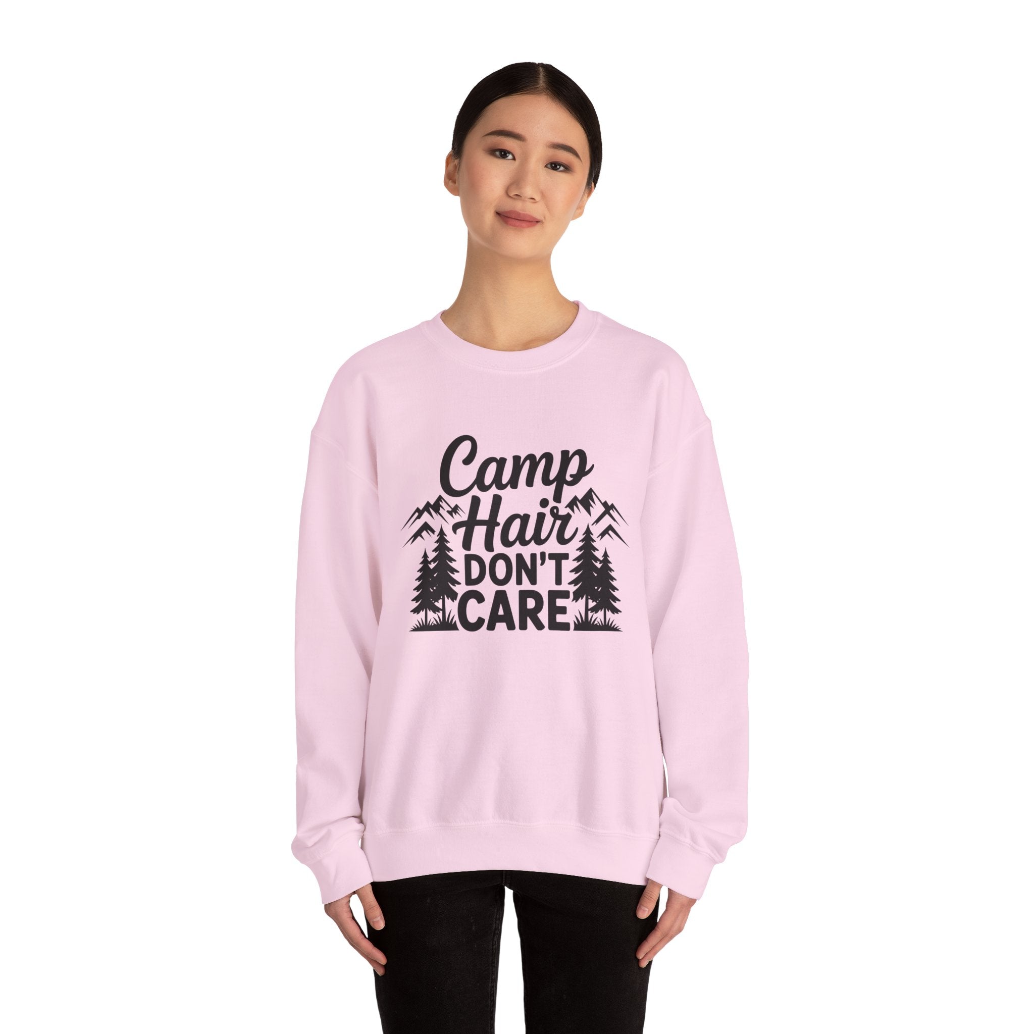Camp Hair Don't Care — Camper Crewneck Sweatshirt