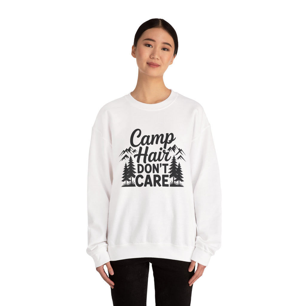 Camp Hair Don't Care — Camper Crewneck Sweatshirt