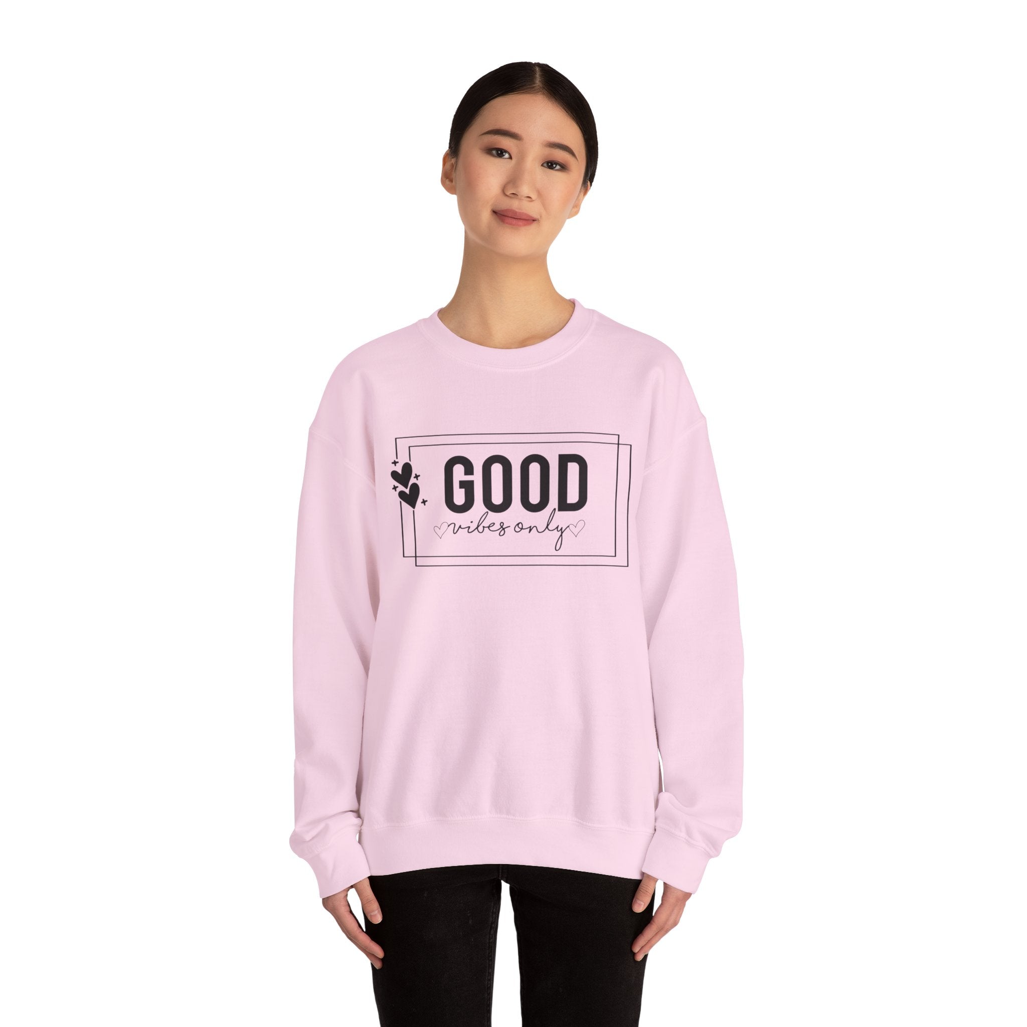 Good Vibes Only — Motivational Crewneck Sweatshirt